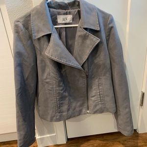 Light Grey Suede Jacket Sz Medium